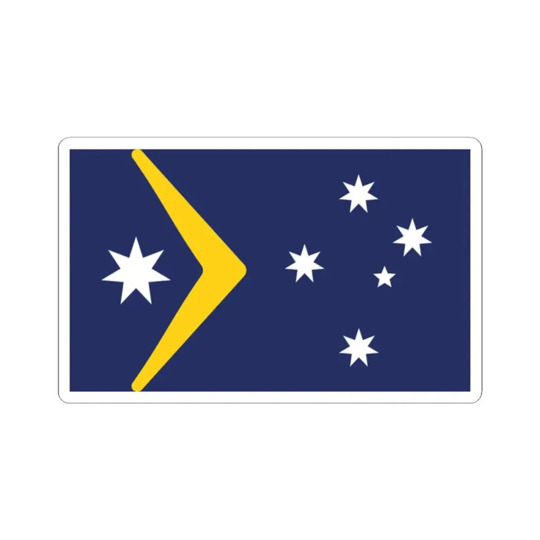 Ralph Kellys Proposal 1982 Australian Flag Proposal (Australia) STICKER Vinyl Kiss-Cut Decal 2 Inch White - The Sticker Space