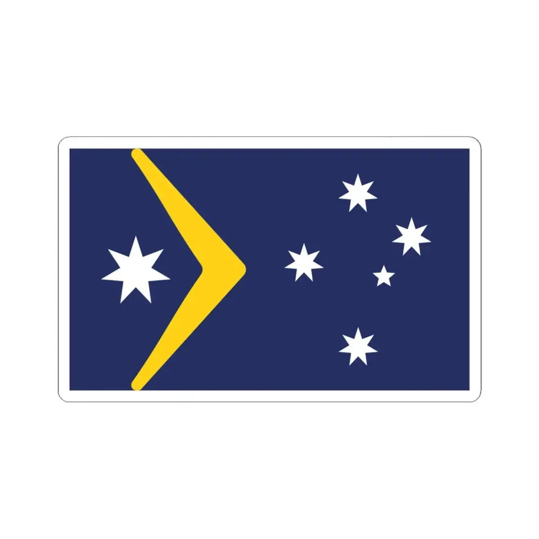 Ralph Kellys Proposal 1982 Australian Flag Proposal (Australia) STICKER Vinyl Kiss-Cut Decal 4 Inch White - The Sticker Space