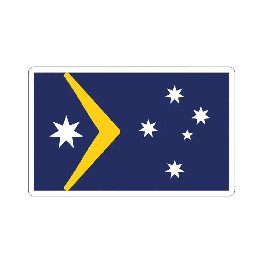 Ralph Kellys Proposal 1982 Australian Flag Proposal (Australia) STICKER Vinyl Kiss-Cut Decal 6 Inch White - The Sticker Space