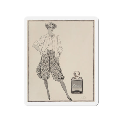 Ralph Lauren Perfume illustration (Magazine Illustration) Refrigerator Magnet-3" x 3"-The Sticker Space