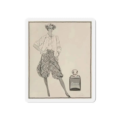 Ralph Lauren Perfume illustration (Magazine Illustration) Refrigerator Magnet 5 Inch Die-Cut - The Sticker Space
