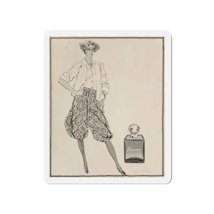 Ralph Lauren Perfume illustration (Magazine Illustration) Refrigerator Magnet - The Sticker Space
