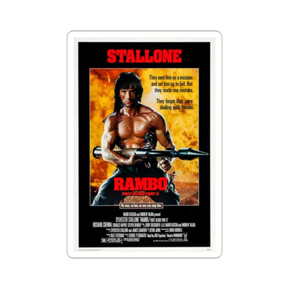 Rambo First Blood Part II 1985 Movie Poster STICKER Vinyl Die-Cut Decal - The Sticker Space