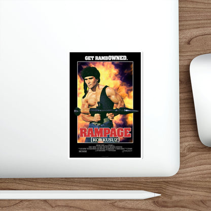 RAMPAGE (TURKISH RAMBO) 1986 Movie Poster STICKER Vinyl Die-Cut Decal-The Sticker Space