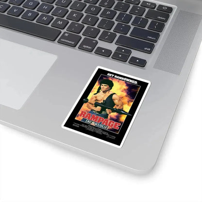 RAMPAGE (TURKISH RAMBO) 1986 Movie Poster - STICKER Vinyl Kiss-Cut Decal - The Sticker Space
