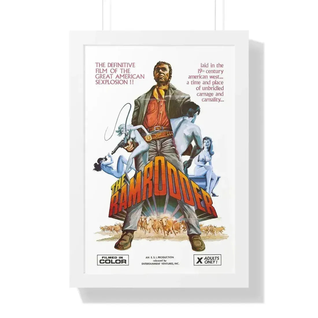 RAMRODDER 1969 - Framed Movie Poster 16″ x 24″ White - The Sticker Space