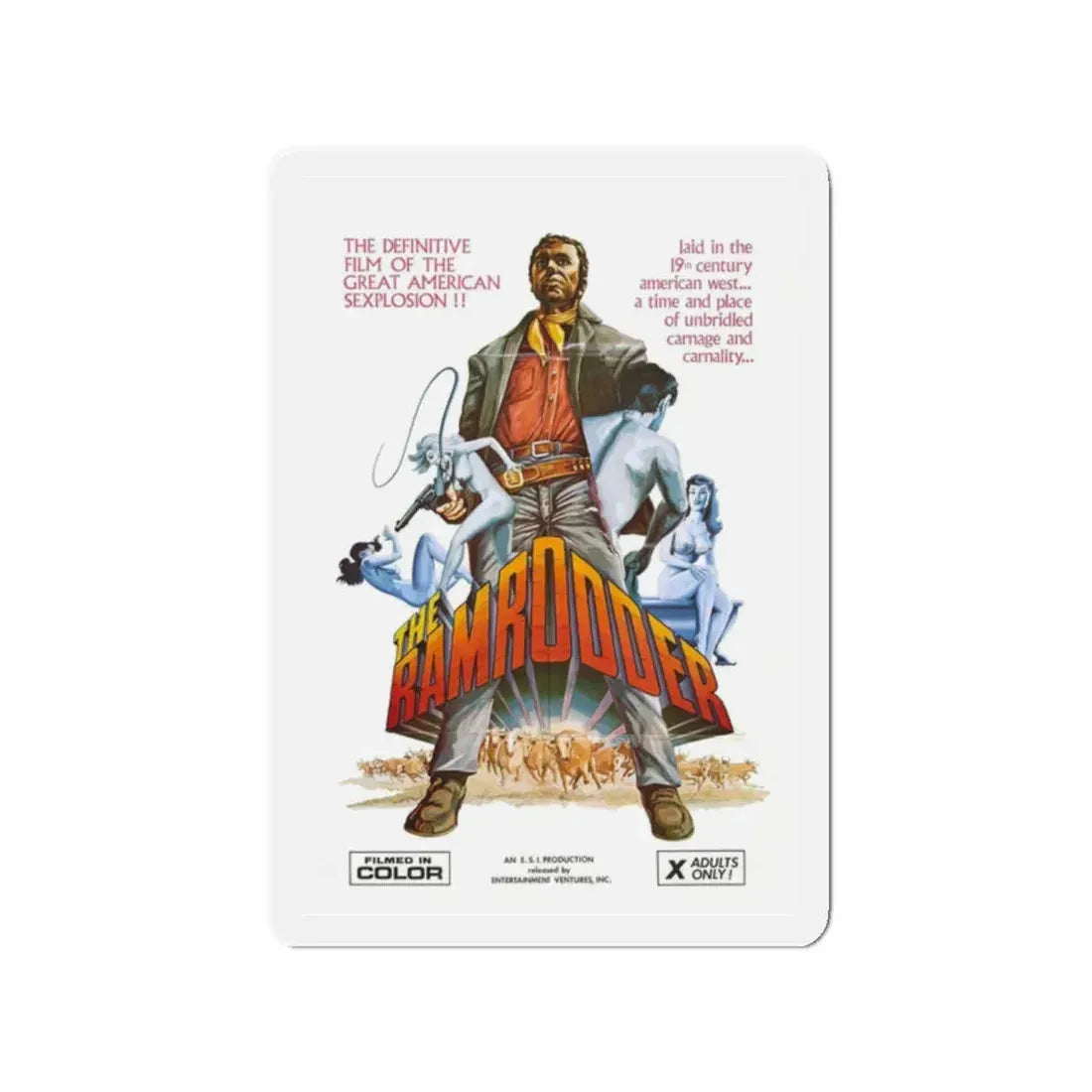 RAMRODDER 1969 Movie Poster - Refrigerator Magnet - The Sticker Space