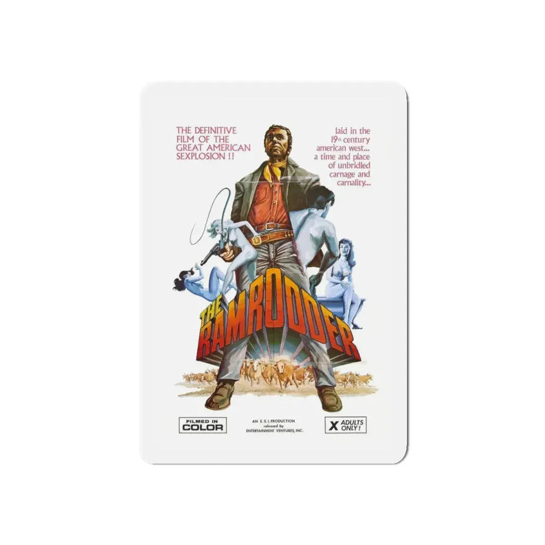 RAMRODDER 1969 Movie Poster - Refrigerator Magnet - The Sticker Space