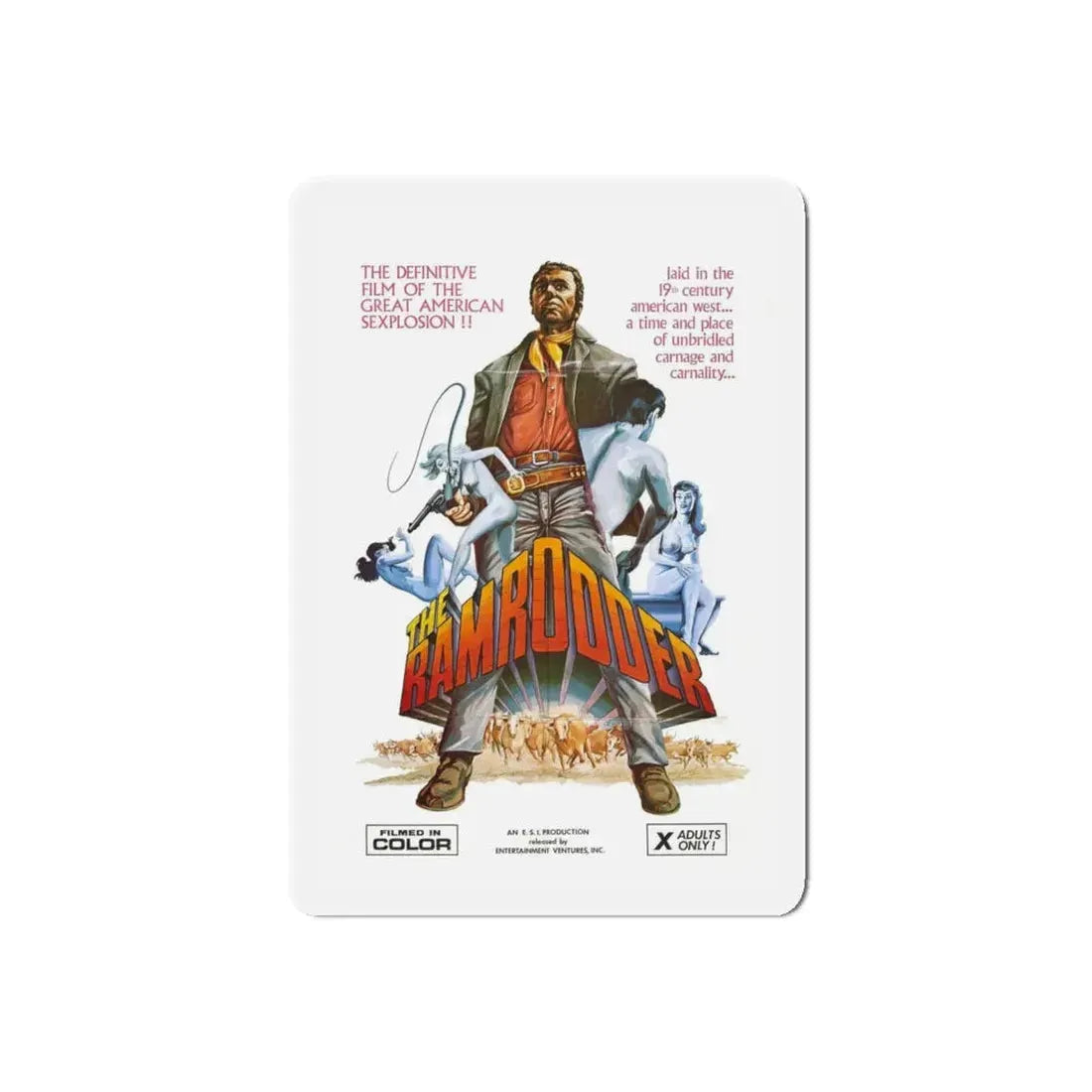 RAMRODDER 1969 Movie Poster - Refrigerator Magnet - The Sticker Space