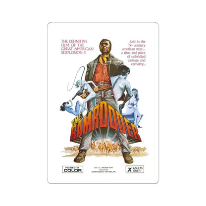 RAMRODDER 1969 Movie Poster - STICKER Vinyl Kiss-Cut Decal 4 Inch White - The Sticker Space