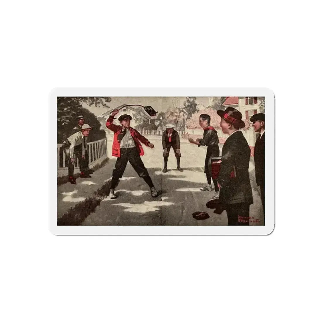 Ramsey Milholland (2), The American Magazine, November, 1918 (Magazine Illustration) Refrigerator Magnet 3 Inch Die-Cut - The Sticker Space