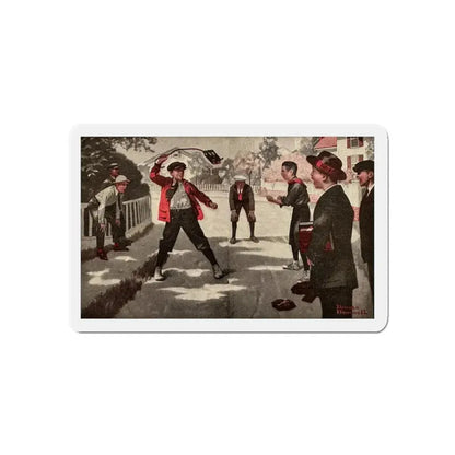 Ramsey Milholland (2), The American Magazine, November, 1918 (Magazine Illustration) Refrigerator Magnet 3 Inch Die-Cut - The Sticker Space