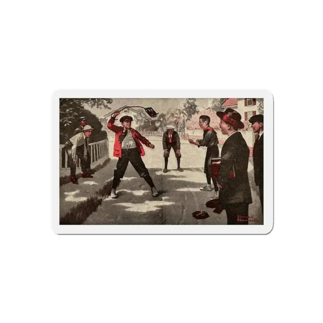 Ramsey Milholland (2), The American Magazine, November, 1918 (Magazine Illustration) Refrigerator Magnet 4 Inch Die-Cut - The Sticker Space