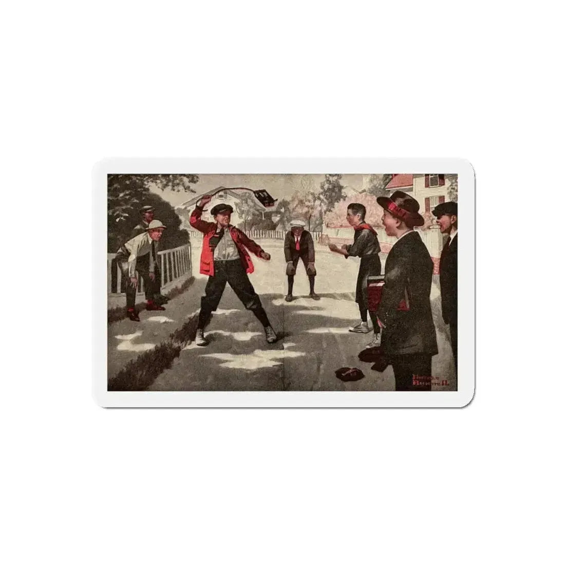 Ramsey Milholland (2), The American Magazine, November, 1918 (Magazine Illustration) Refrigerator Magnet 5 Inch Die-Cut - The Sticker Space