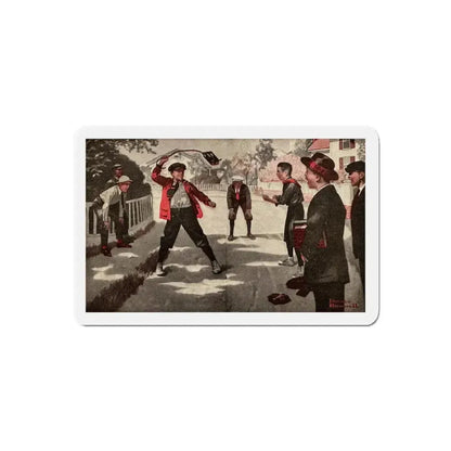 Ramsey Milholland (2), The American Magazine, November, 1918 (Magazine Illustration) Refrigerator Magnet 5 Inch Die-Cut - The Sticker Space