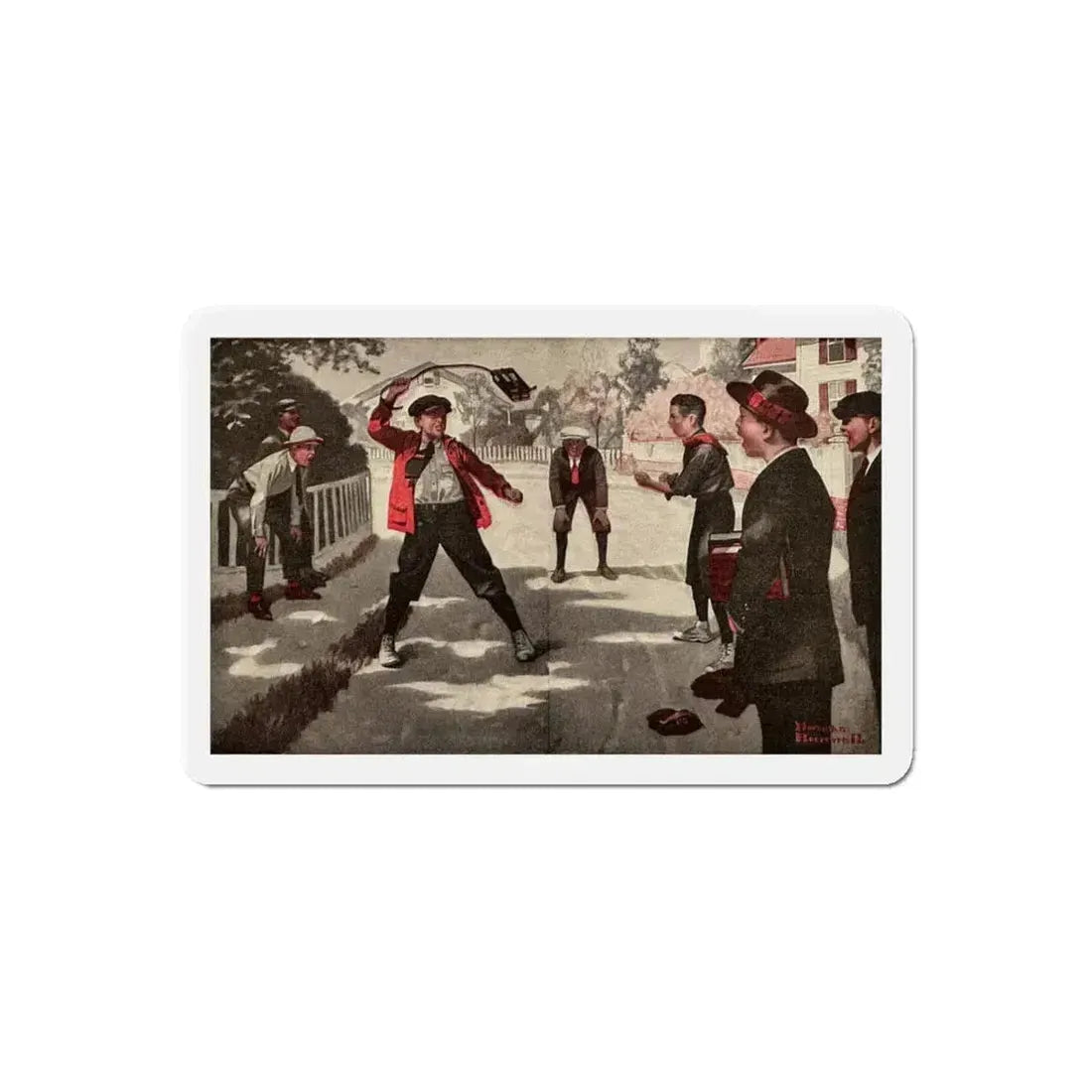 Ramsey Milholland (2), The American Magazine, November, 1918 (Magazine Illustration) Refrigerator Magnet 6 Inch Die-Cut - The Sticker Space