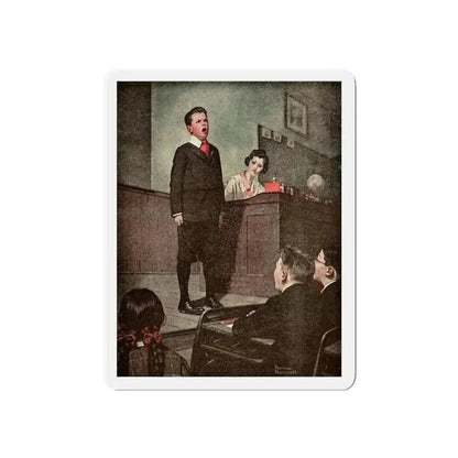 Ramsey Milholland (3), The American Magazine, November, 1918 (Magazine Illustration) Refrigerator Magnet 3 Inch Die-Cut - The Sticker Space