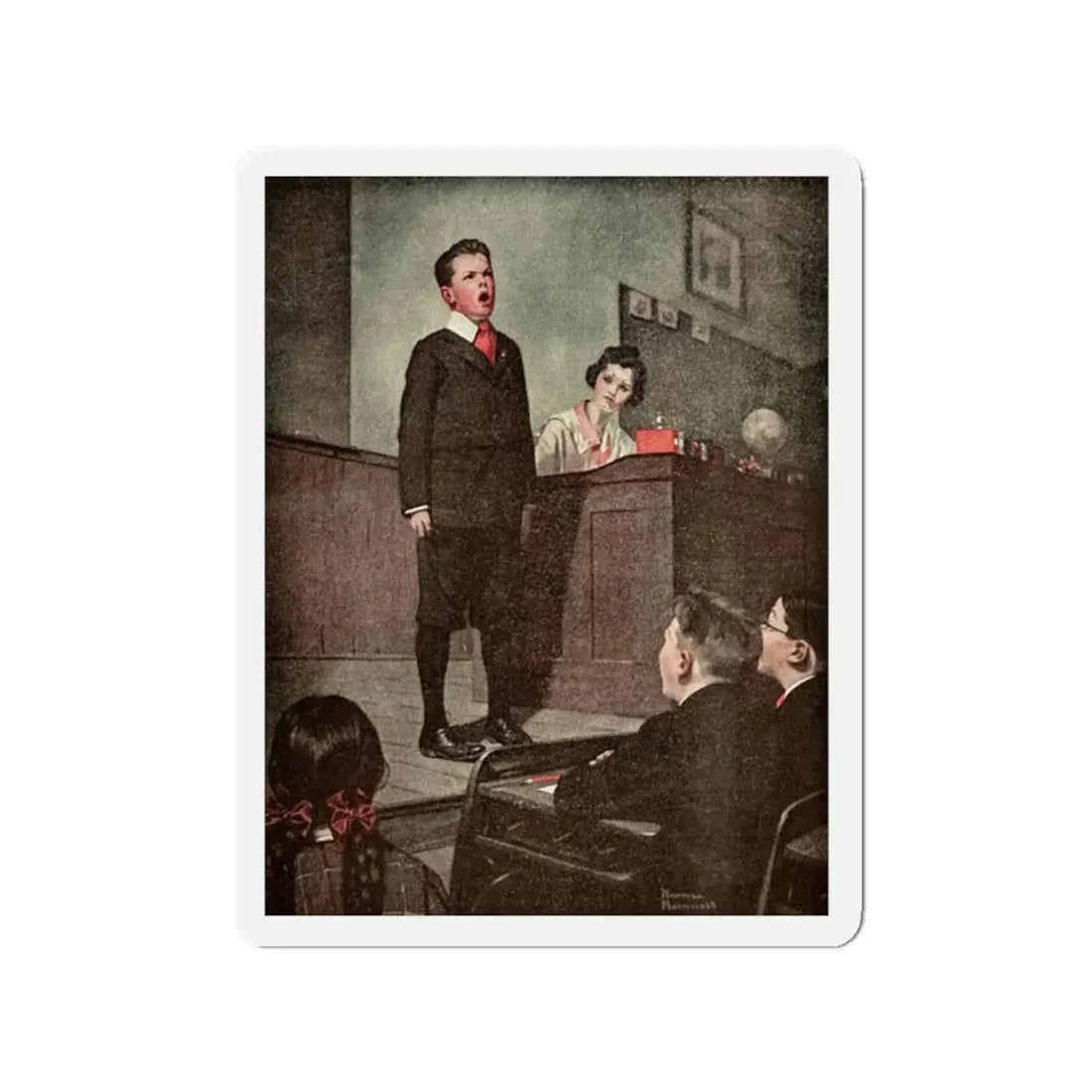 Ramsey Milholland (3), The American Magazine, November, 1918 (Magazine Illustration) Refrigerator Magnet - The Sticker Space