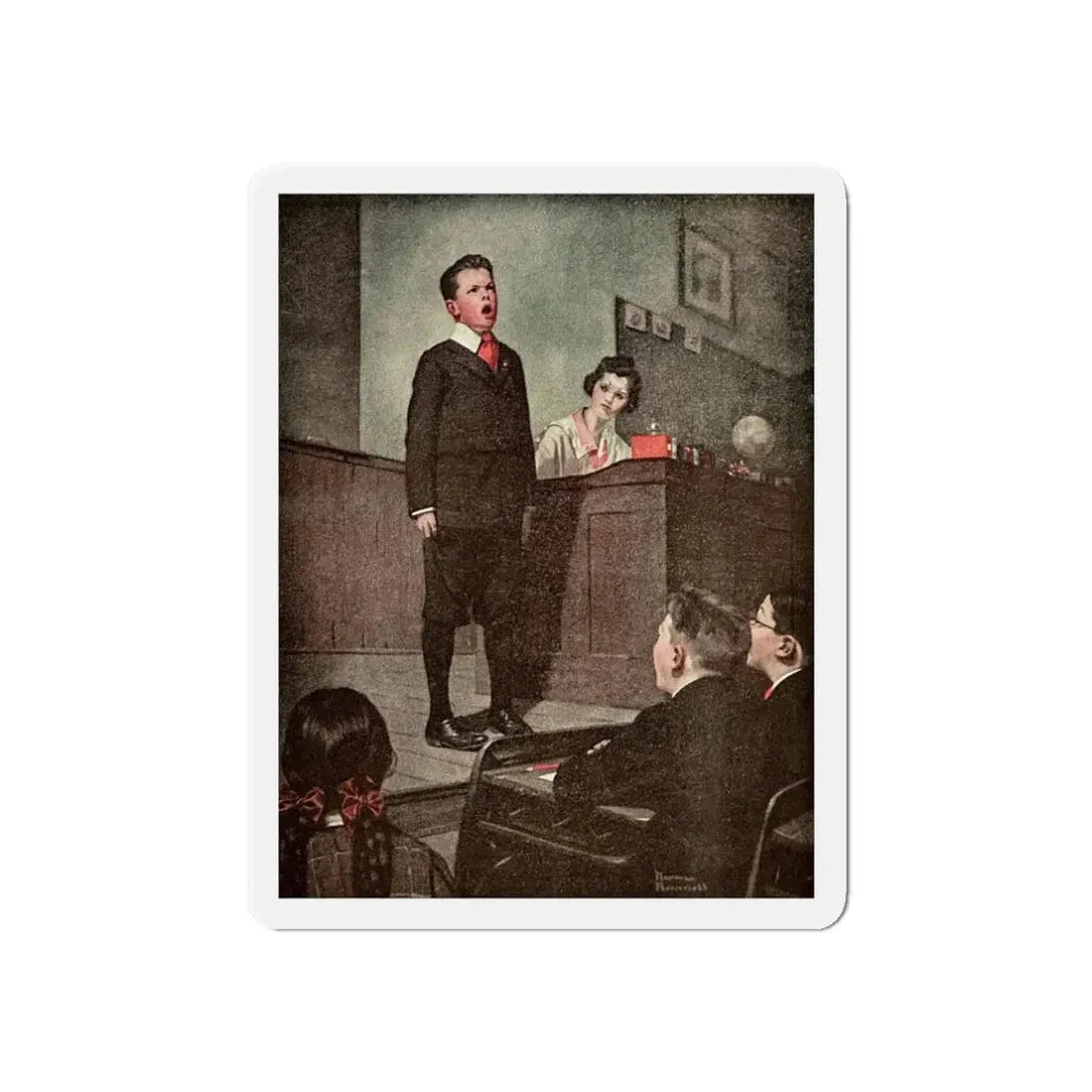 Ramsey Milholland (3), The American Magazine, November, 1918 (Magazine Illustration) Refrigerator Magnet - The Sticker Space