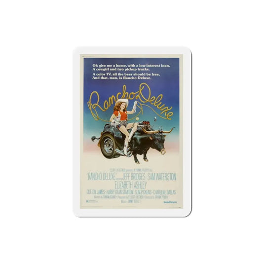 Rancho Deluxe 1975 Movie Poster Refrigerator Magnet 2 Inch - The Sticker Space