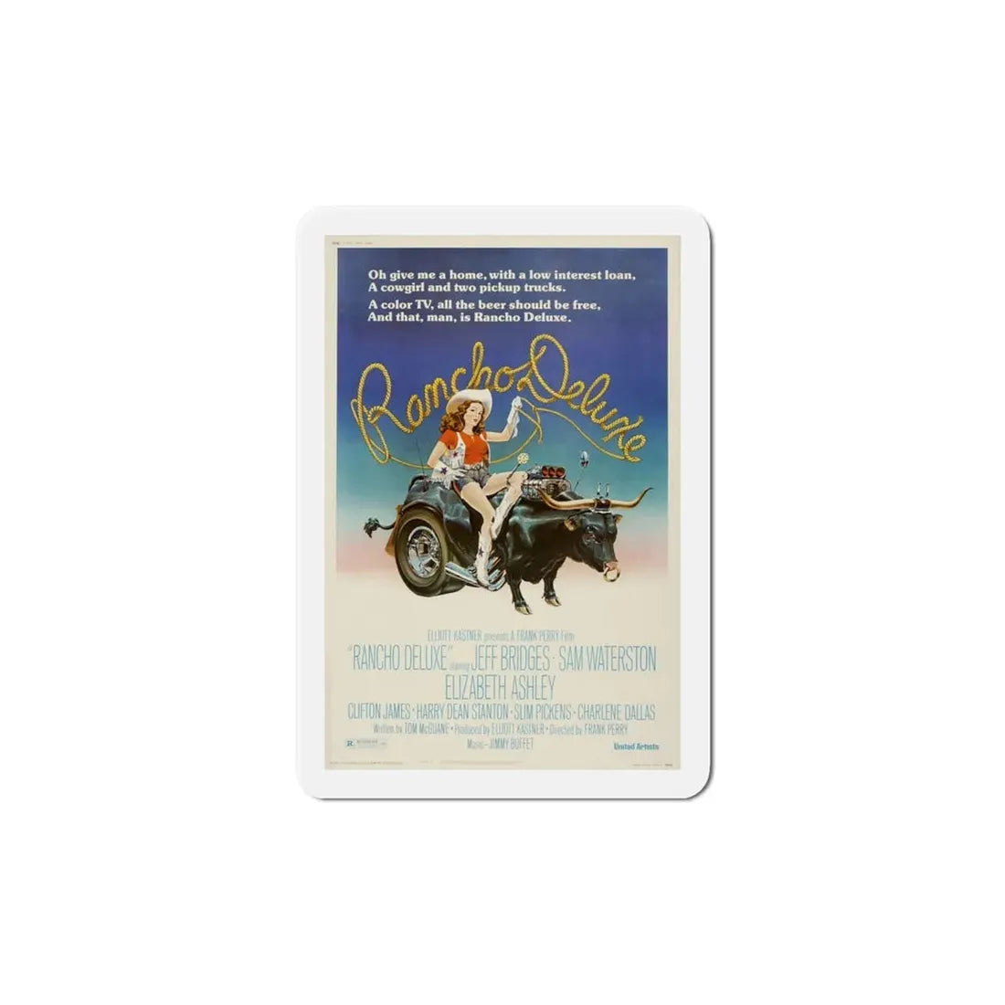 Rancho Deluxe 1975 Movie Poster Refrigerator Magnet - The Sticker Space