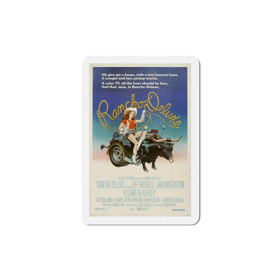 Rancho Deluxe 1975 Movie Poster Refrigerator Magnet - The Sticker Space