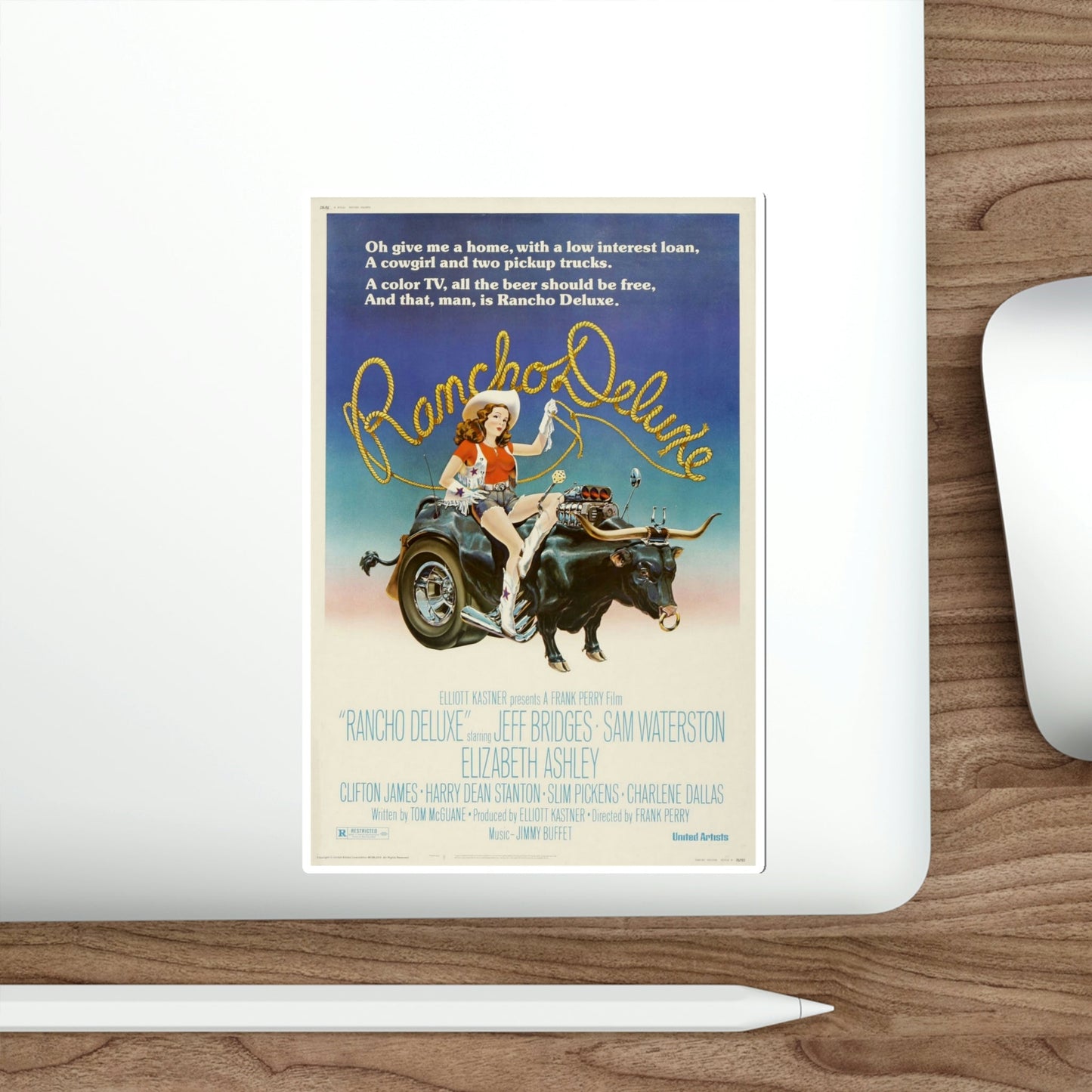 Rancho Deluxe 1975 Movie Poster STICKER Vinyl Die-Cut Decal-The Sticker Space