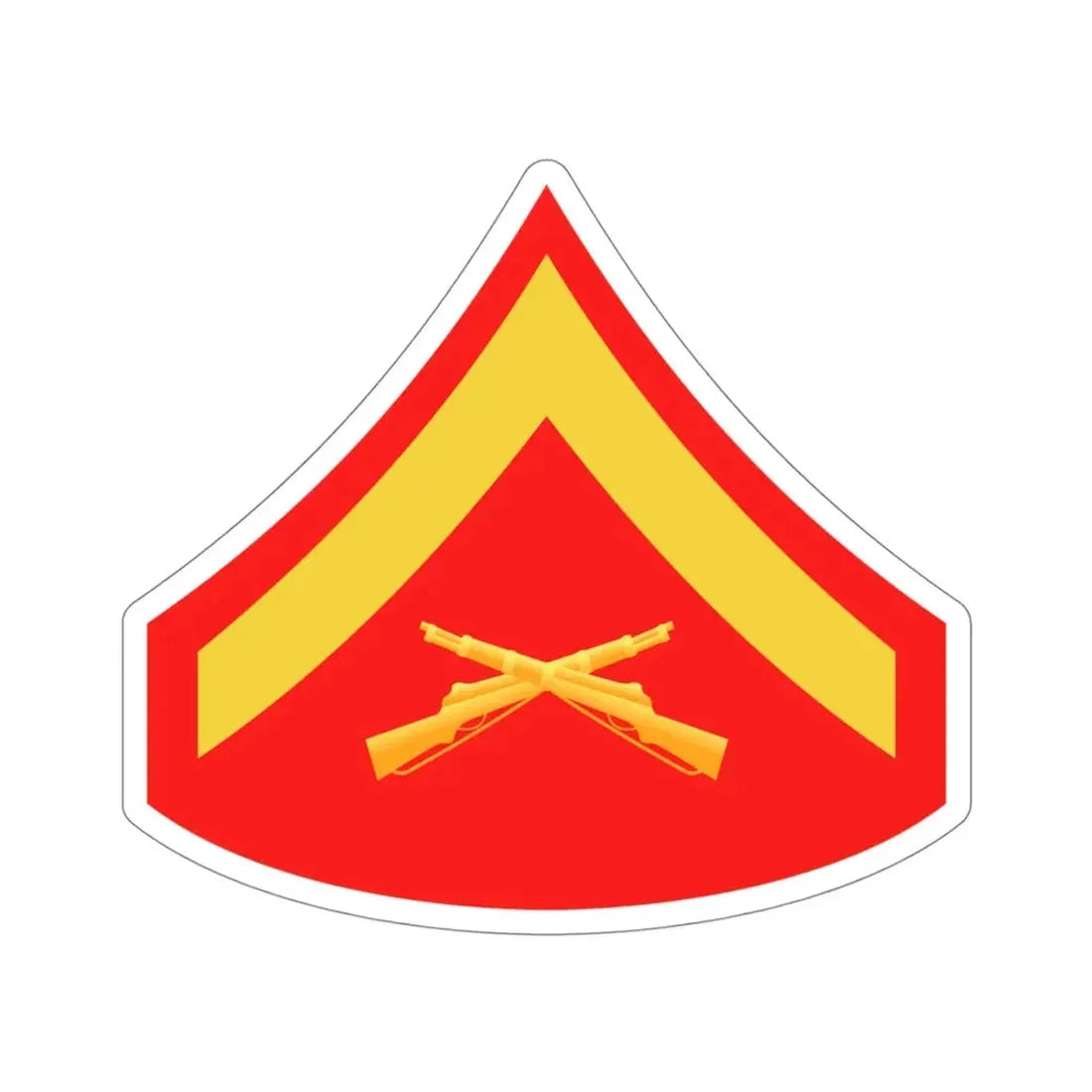 Rank E3 (USMC) STICKER Vinyl Die-Cut Decal 4 Inch - The Sticker Space