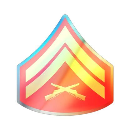 Rank E4 (USMC) Holographic STICKER Die-Cut Vinyl Decal - The Sticker Space