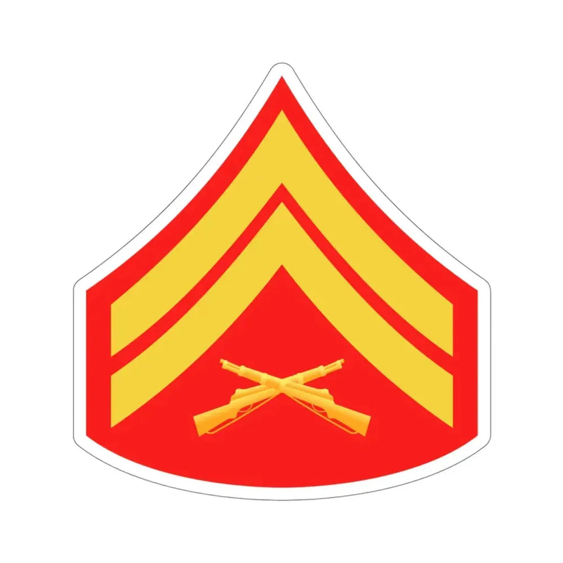 Rank E4 (USMC) STICKER Vinyl Die-Cut Decal 4 Inch - The Sticker Space