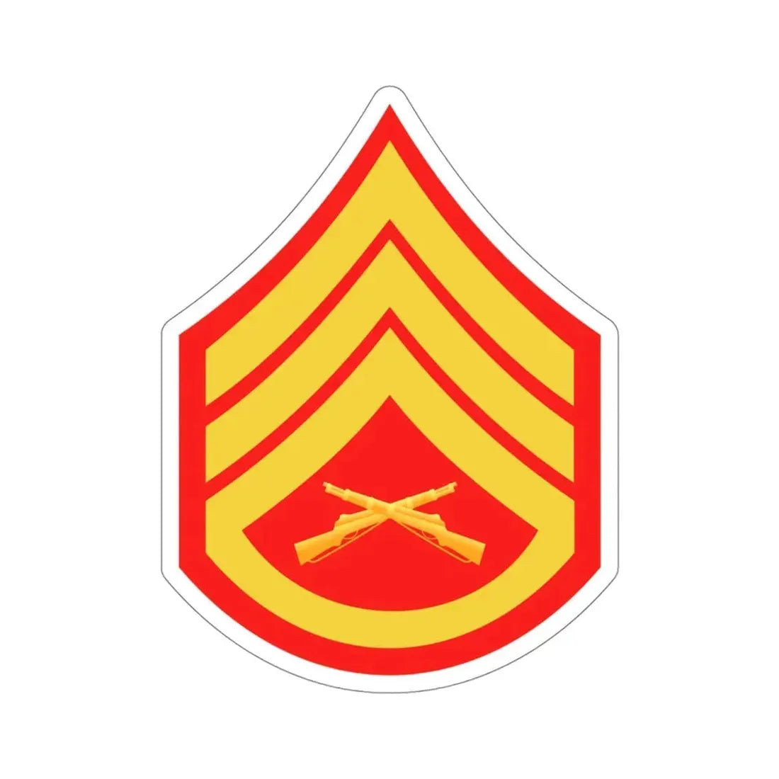 Rank E6 (USMC) STICKER Vinyl Die-Cut Decal 4 Inch - The Sticker Space