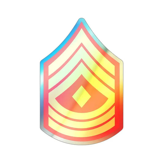 Rank E8 1SG (USMC) Holographic STICKER Die-Cut Vinyl Decal 6 Inch Holographic - The Sticker Space