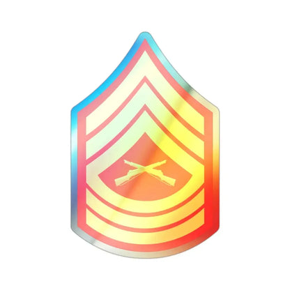 Rank E8 MSG (USMC) Holographic STICKER Die-Cut Vinyl Decal - The Sticker Space
