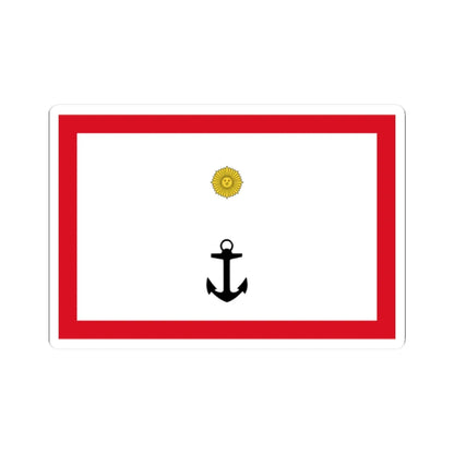 Rank flag for Capitan de Navio of the Peruvian Navy (Peru) STICKER Vinyl Kiss-Cut Decal 2 Inch White - The Sticker Space