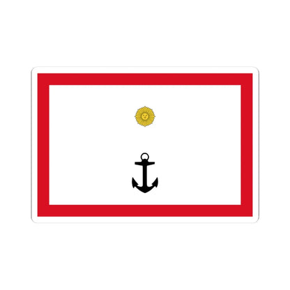 Rank flag for Capitan de Navio of the Peruvian Navy (Peru) STICKER Vinyl Kiss-Cut Decal 3 Inch White - The Sticker Space