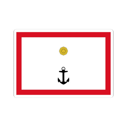 Rank flag for Capitan de Navio of the Peruvian Navy (Peru) STICKER Vinyl Kiss-Cut Decal 4 Inch White - The Sticker Space
