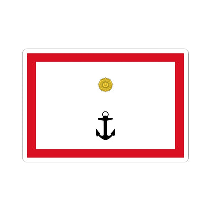 Rank flag for Capitan de Navio of the Peruvian Navy (Peru) STICKER Vinyl Kiss-Cut Decal 6 Inch White - The Sticker Space