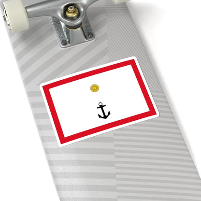 Rank flag for Capitan de Navio of the Peruvian Navy (Peru) STICKER Vinyl Kiss-Cut Decal - The Sticker Space