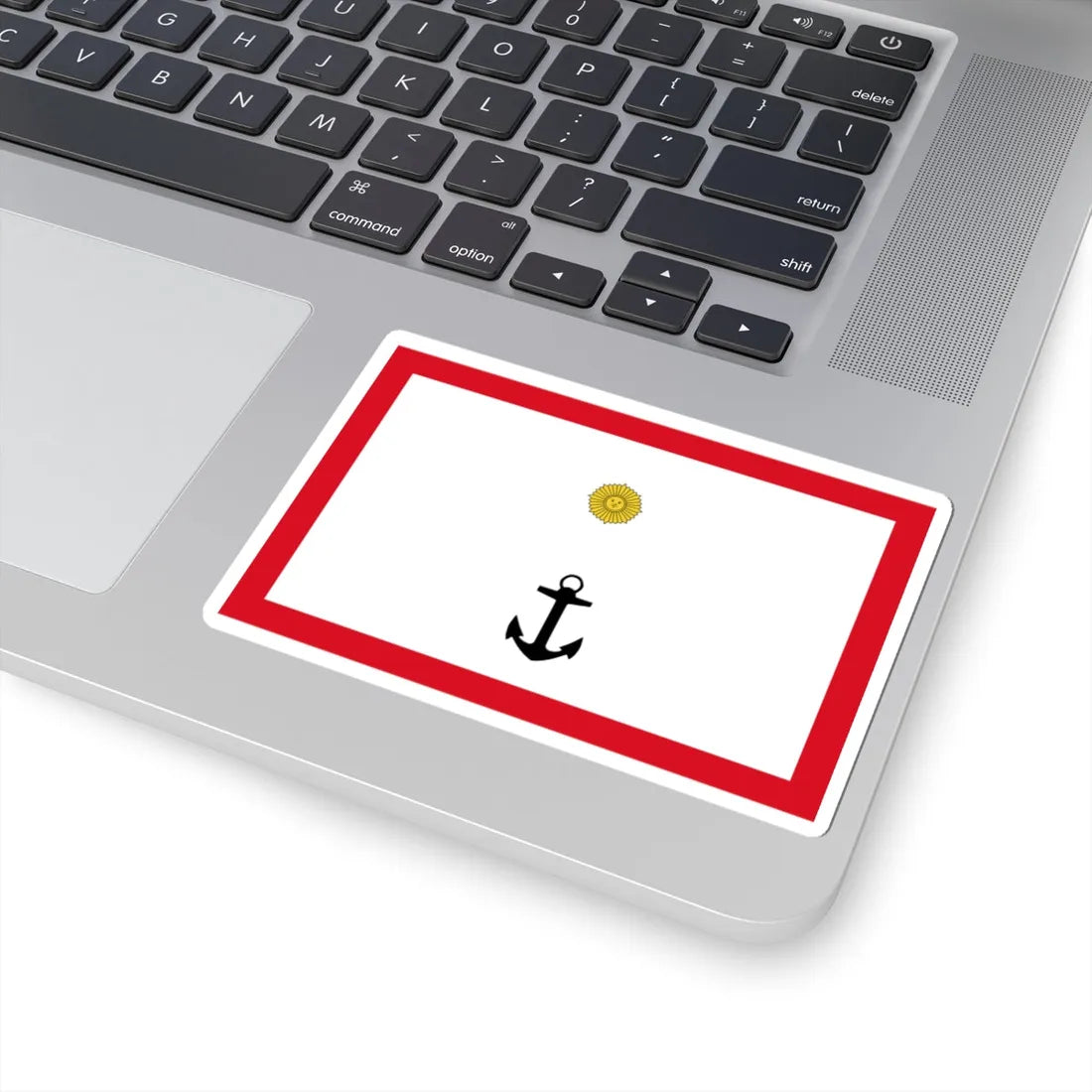 Rank flag for Capitan de Navio of the Peruvian Navy (Peru) STICKER Vinyl Kiss-Cut Decal - The Sticker Space