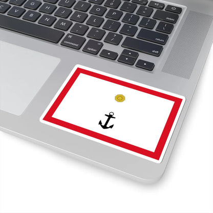 Rank flag for Capitan de Navio of the Peruvian Navy (Peru) STICKER Vinyl Kiss-Cut Decal - The Sticker Space