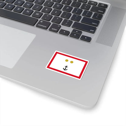 Rank flag for Contraalmirante of the Peruvian Navy (Peru) STICKER Vinyl Kiss-Cut Decal - The Sticker Space