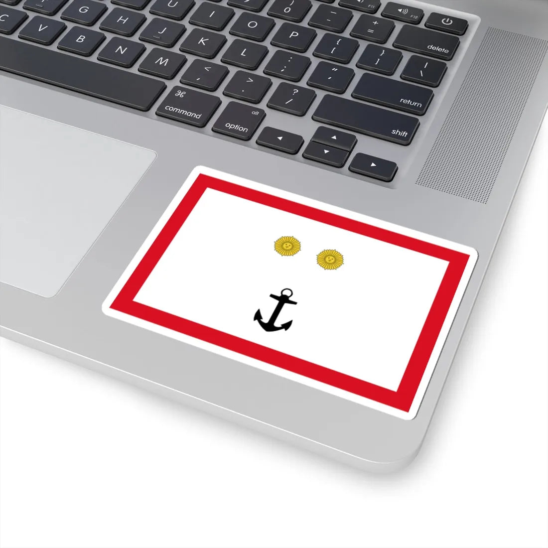 Rank flag for Contraalmirante of the Peruvian Navy (Peru) STICKER Vinyl Kiss-Cut Decal - The Sticker Space