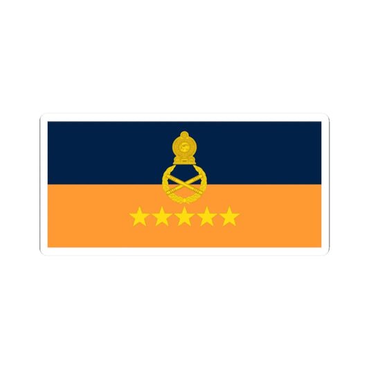 Rank flag for Field marshal Sri Lanka (Sri Lanka) STICKER Vinyl Kiss-Cut Decal 2 Inch White - The Sticker Space