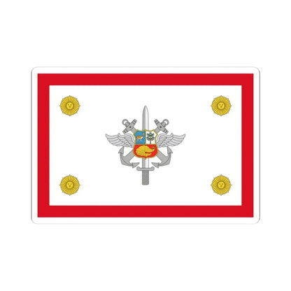 Rank flag for the Chief of the Joint Command Peru (Peru) STICKER Vinyl Kiss-Cut Decal 4 Inch White - The Sticker Space