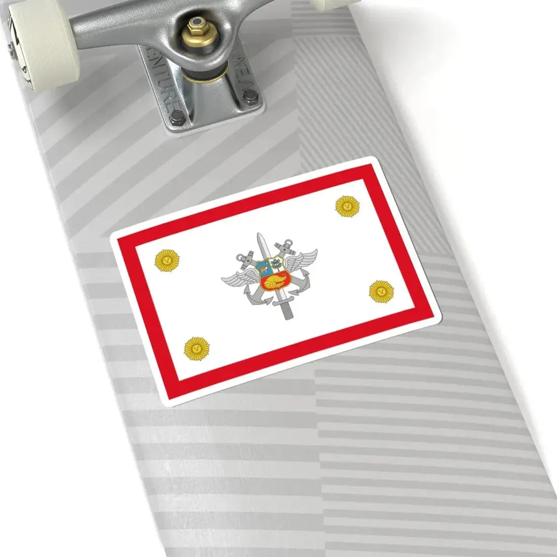 Rank flag for the Chief of the Joint Command Peru (Peru) STICKER Vinyl Kiss-Cut Decal - The Sticker Space