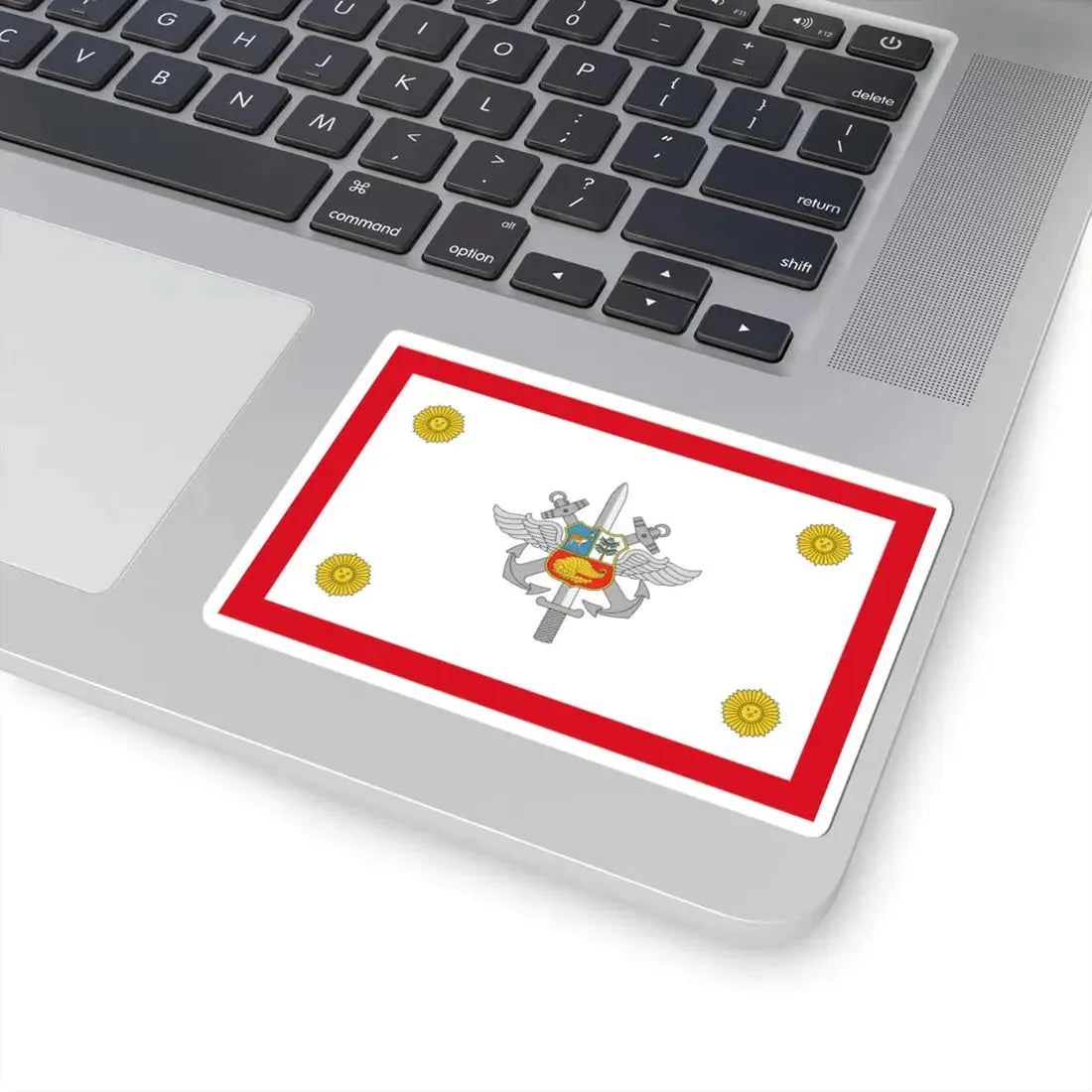 Rank flag for the Chief of the Joint Command Peru (Peru) STICKER Vinyl Kiss-Cut Decal - The Sticker Space