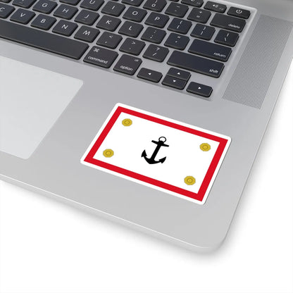 Rank flag for the Commander General of the Peruvian Navy (Peru) STICKER Vinyl Kiss-Cut Decal - The Sticker Space