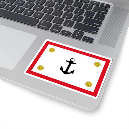 Rank flag for the Commander General of the Peruvian Navy (Peru) STICKER Vinyl Kiss-Cut Decal - The Sticker Space