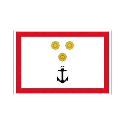 Rank flag for Vicealmirante of the Peruvian Navy (Peru) STICKER Vinyl Kiss-Cut Decal 2 Inch White - The Sticker Space