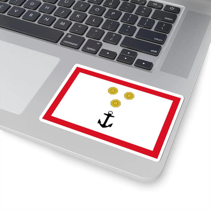 Rank flag for Vicealmirante of the Peruvian Navy (Peru) STICKER Vinyl Kiss-Cut Decal - The Sticker Space